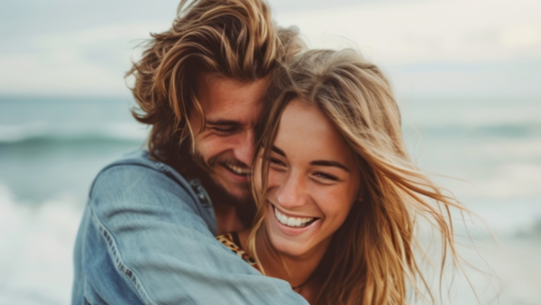 Happy couple on a beach | How To Balance Your Independence and Interdependence for Healthy Relationships | Mindful Health Solutions